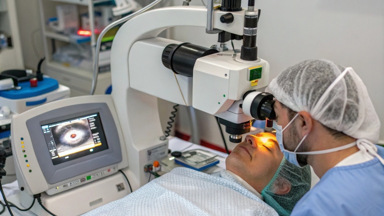 Advanced laser eye treatment for diabetic retinopathy at Susanjeevani hospital offering top eye care services.